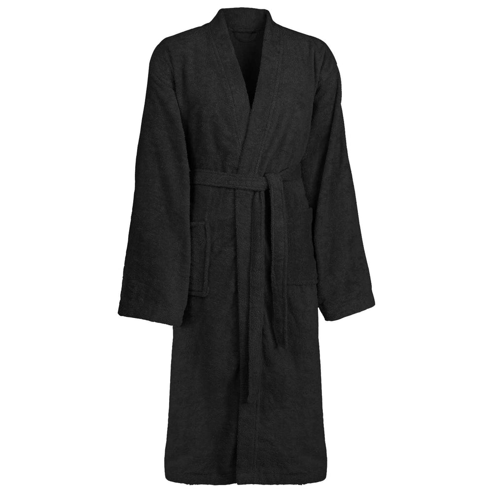 Schwarzer Baumwoll Bademantel KINN XXXL