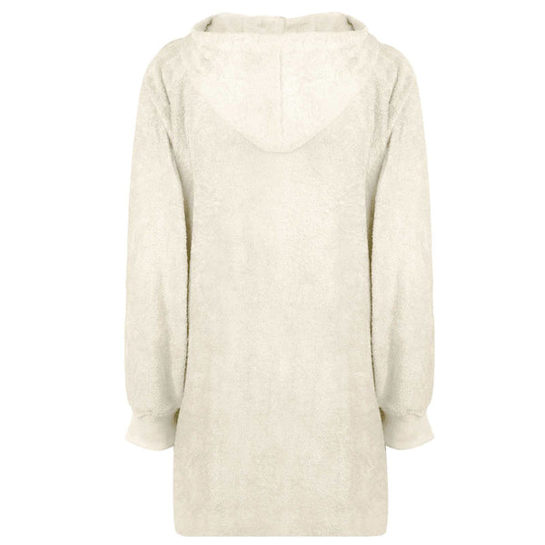 Decken-Hoodie Creme L Baumwolle