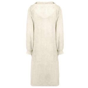 Decken-Hoodie Creme XL Baumwolle