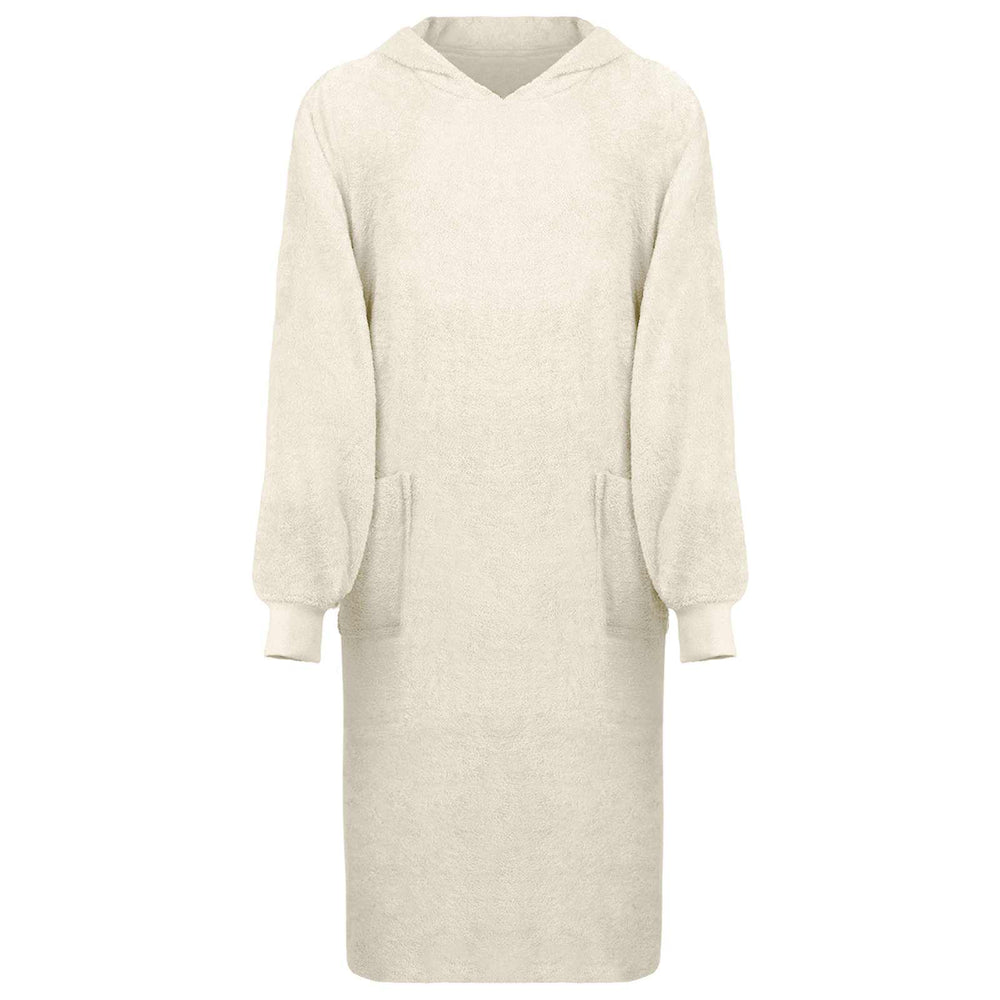 Decken-Hoodie Creme XL Baumwolle