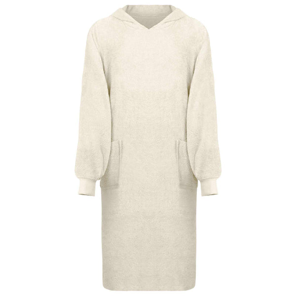 Decken-Hoodie Creme XL Baumwolle