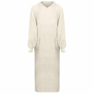XXL Decken-Hoodie Creme Baumwolle