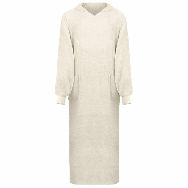 XXL Decken-Hoodie Creme Baumwolle