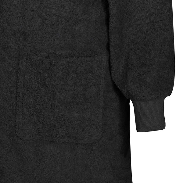 Decken-Hoodie KINN Schwarz XL Baumwolle