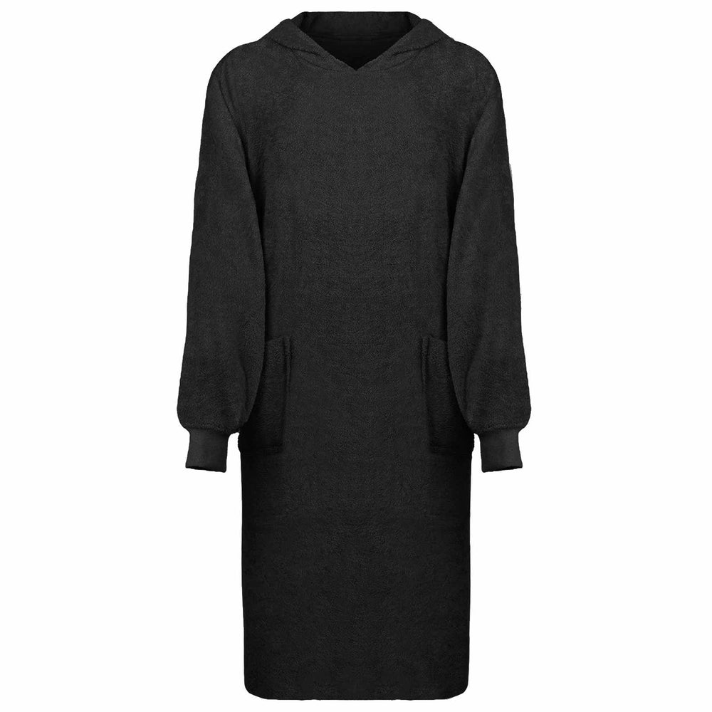 Decken-Hoodie KINN Schwarz XL Baumwolle