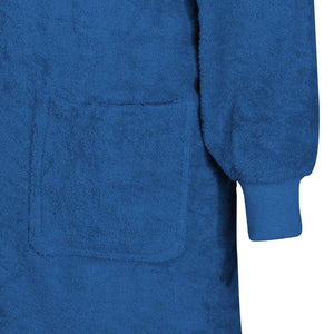 Marineblauer Decken-Hoodie aus Baumwolle, Größe L