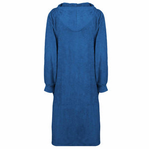 Marineblauer Decken-Hoodie XL aus Baumwolle