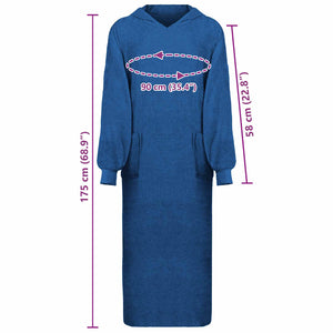 Decken-Hoodie Marineblau XXL Baumwolle