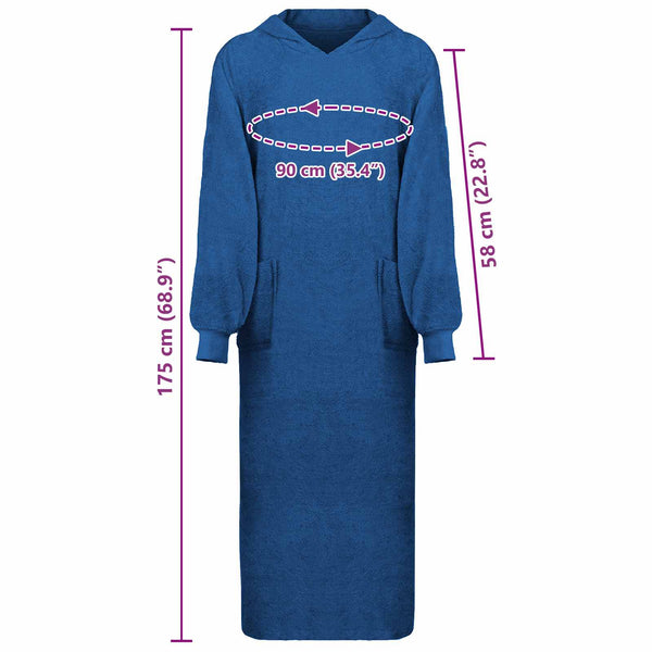 Decken-Hoodie Marineblau XXL Baumwolle