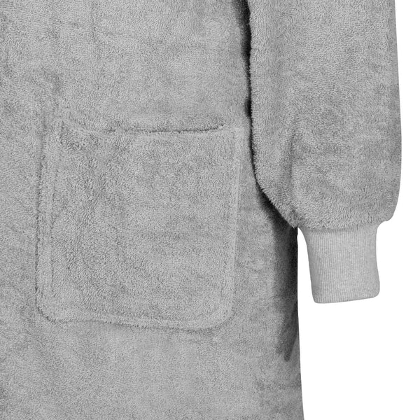 XXL Decken-Hoodie Grau Baumwolle