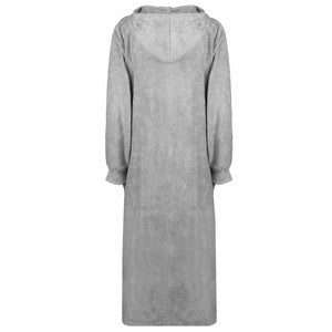 XXL Decken-Hoodie Grau Baumwolle