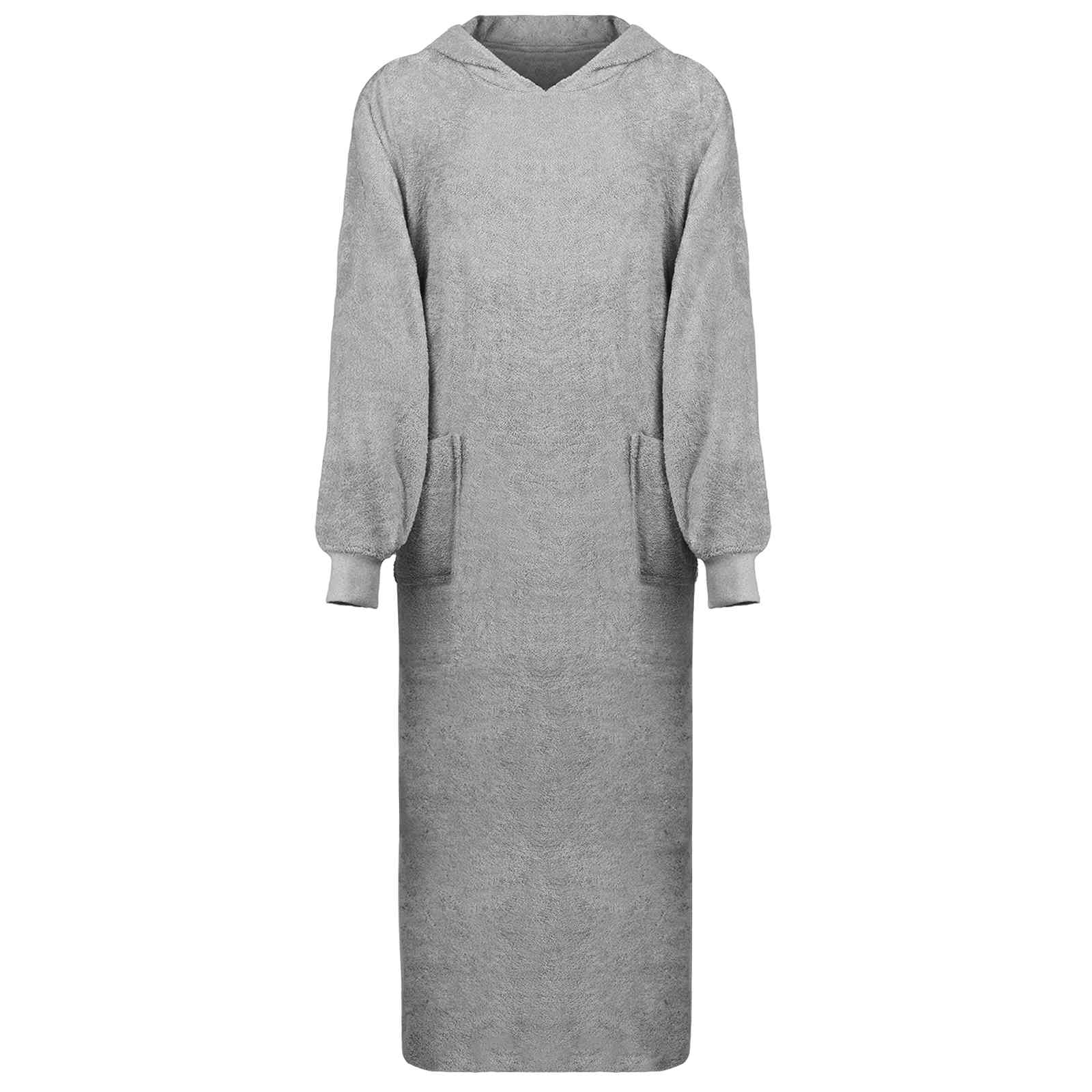 XXL Decken-Hoodie Grau Baumwolle