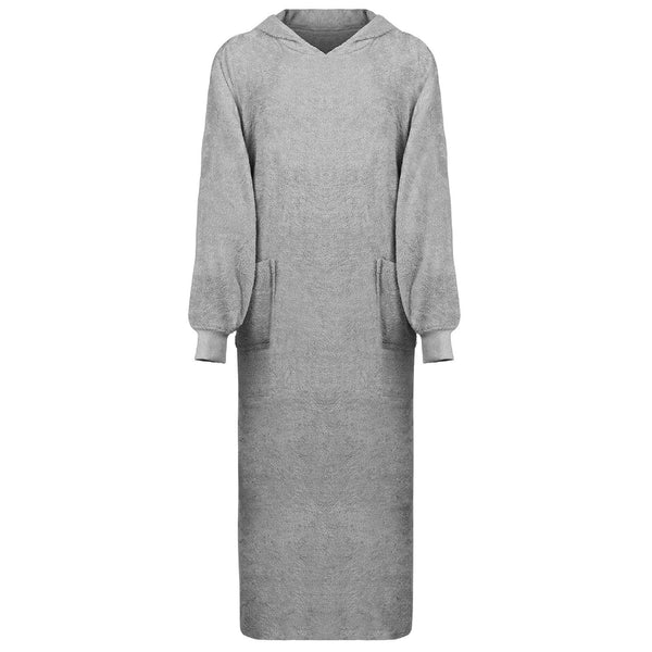 XXL Decken-Hoodie Grau Baumwolle