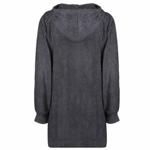 Anthrazit Decken-Hoodie KINN Baumwolle L