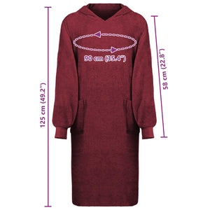 Decken-Hoodie KINN Rot XL
