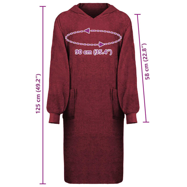Decken-Hoodie KINN Rot XL