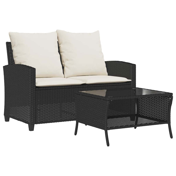 2-Sitzer Gartensofa mit Tisch & Kissen