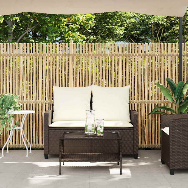 2-Sitzer Gartensofa mit Tisch & Kissen