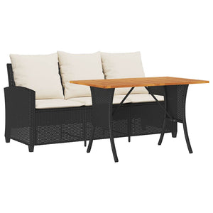 3-Sitzer Gartensofa mit Tisch & Kissen
