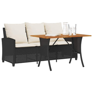 3-Sitzer Gartensofa mit Tisch & Kissen