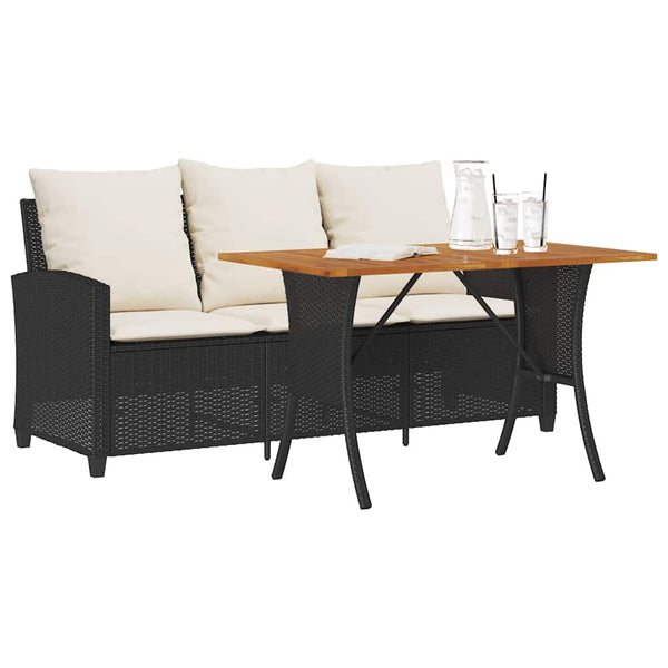 3-Sitzer Gartensofa mit Tisch & Kissen