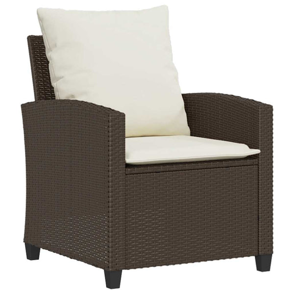 vidaXL Ensemble de canapés de jardin 4 pcs avec coussins résine tressée marron