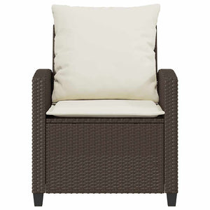 vidaXL Ensemble de canapés de jardin 4 pcs avec coussins résine tressée marron