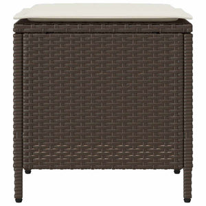 vidaXL Ensemble de canapés de jardin 4 pcs avec coussins résine tressée marron