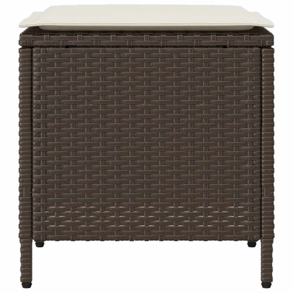 vidaXL Ensemble de canapés de jardin 4 pcs avec coussins résine tressée marron