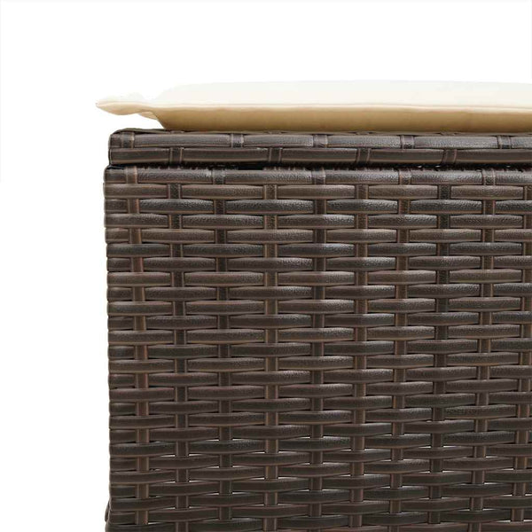 vidaXL Ensemble de canapés de jardin 4 pcs avec coussins résine tressée marron