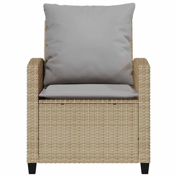 vidaXL Ensemble de canapés de jardin 4 pcs avec coussins Beige résine tressée
