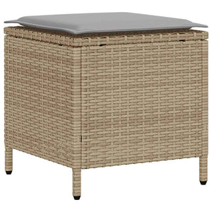 vidaXL Ensemble de canapés de jardin 4 pcs avec coussins Beige résine tressée