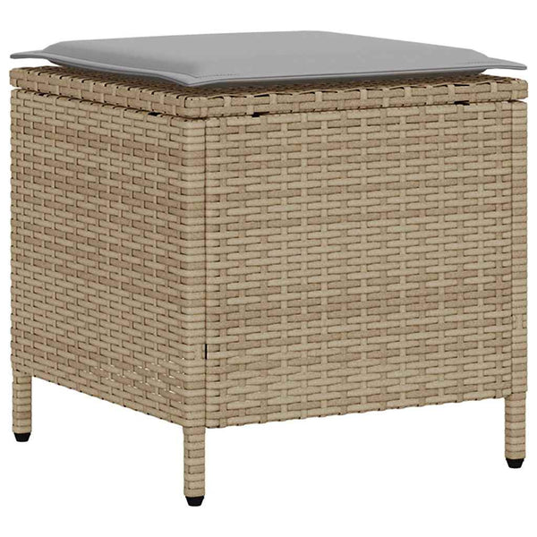 vidaXL Ensemble de canapés de jardin 4 pcs avec coussins Beige résine tressée