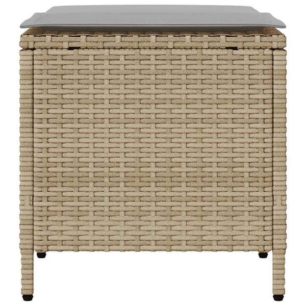 vidaXL Ensemble de canapés de jardin 4 pcs avec coussins Beige résine tressée