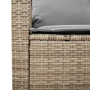 vidaXL Ensemble de canapés de jardin 4 pcs avec coussins Beige résine tressée