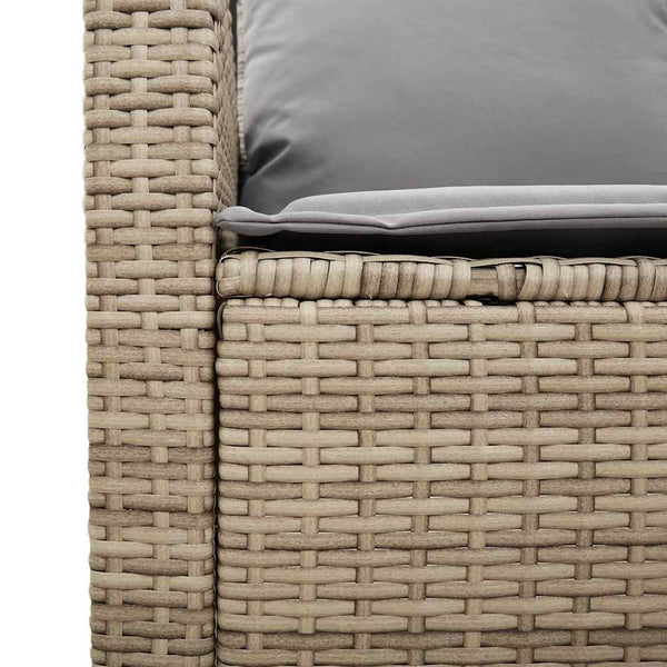 vidaXL Ensemble de canapés de jardin 4 pcs avec coussins Beige résine tressée