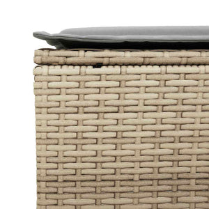 vidaXL Ensemble de canapés de jardin 4 pcs avec coussins Beige résine tressée