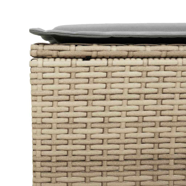 vidaXL Ensemble de canapés de jardin 4 pcs avec coussins Beige résine tressée