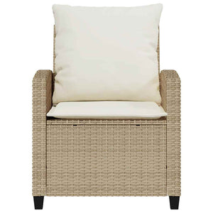 vidaXL Ensemble de canapés de jardin 4 pcs avec coussins Beige résine tressée