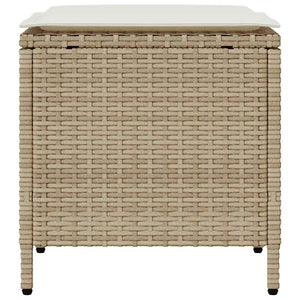 vidaXL Ensemble de canapés de jardin 4 pcs avec coussins Beige résine tressée