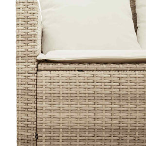 vidaXL Ensemble de canapés de jardin 4 pcs avec coussins Beige résine tressée