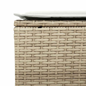 vidaXL Ensemble de canapés de jardin 4 pcs avec coussins Beige résine tressée