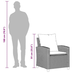 vidaXL Ensemble de canapés de jardin 4 pcs avec coussins Beige résine tressée