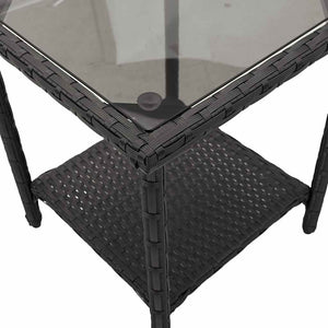 L-förmiges Gartensofa mit Tisch & Kissen