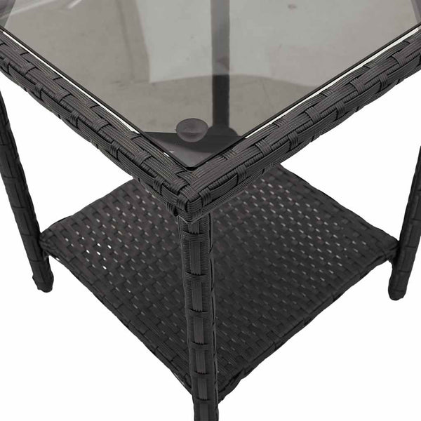 L-förmiges Gartensofa mit Tisch & Kissen