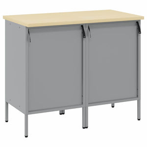 Werkbank mit Schubladen, Rot/Grau, 100 cm