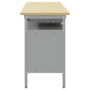 Werkbank Set mit Schubladen, Rot/Grau, 200cm