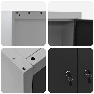 Werkzeugschrank Set, 5-teilig, Stahl, Schwarz