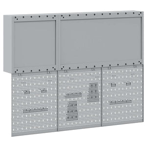 Werkzeugschrank Set, 5-teilig, Stahl, Schwarz