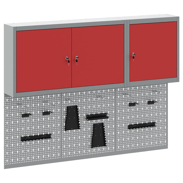Werkzeugschrank Set 5-teilig Rot